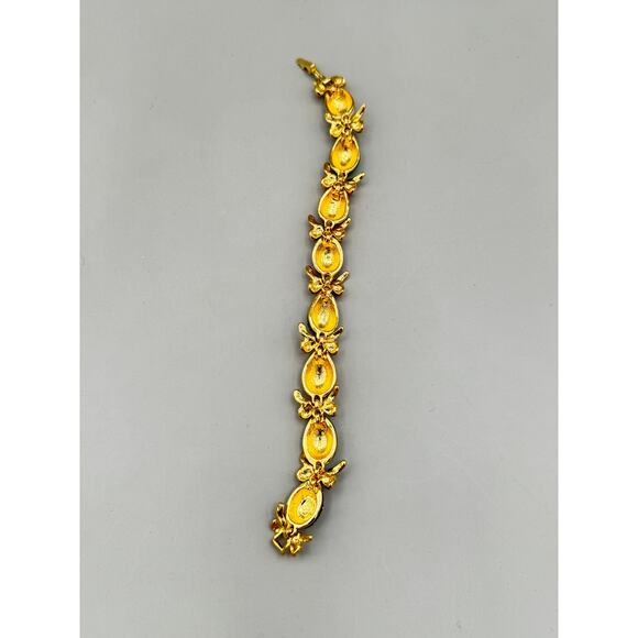 Vintage Joan Rivers Enamel Egg Bracelet with Ladybug Faberge Style - Picture 4 of 7